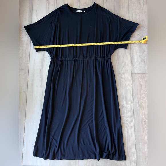 Marimekko Ikkunani Black Short Sleeve Midi Dress with Elastic Waist - Picture 13 of 13